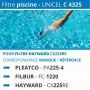 Filtro de piscina UNICEL C 4325 compatible Hayward CX225RE, American...